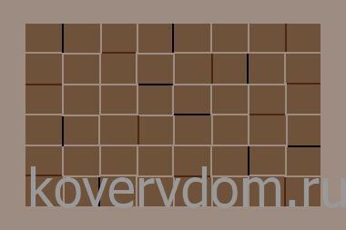 Грязезащитный коврик Modemo 200077 0.5х0.8 коричневые квадраты