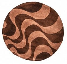 Круглый ковер из шерсти AMUR brown