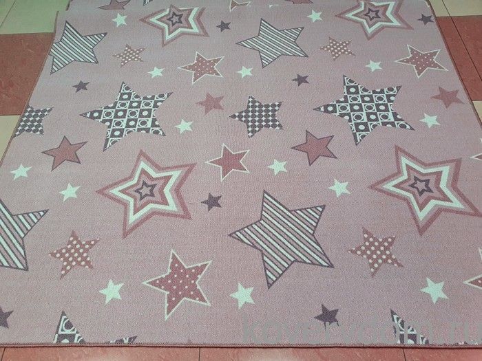 Детский ковер-палас ЗВЕЗДЫ СИЯЮТ розовый Детский ковер-палас ЗВЕЗДЫ СИЯЮТ розовый