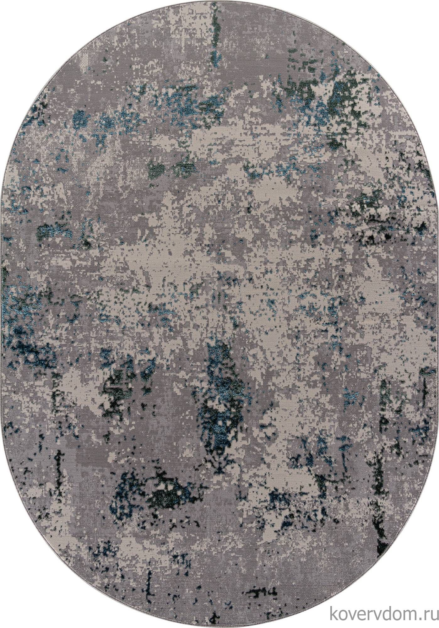 Ковер LIMAN F477 GRAY-BLUE Овал