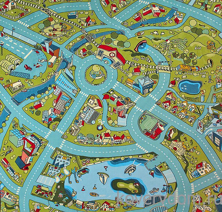 Детский развивающий ковер PTT Sorona Веселая деревушка  