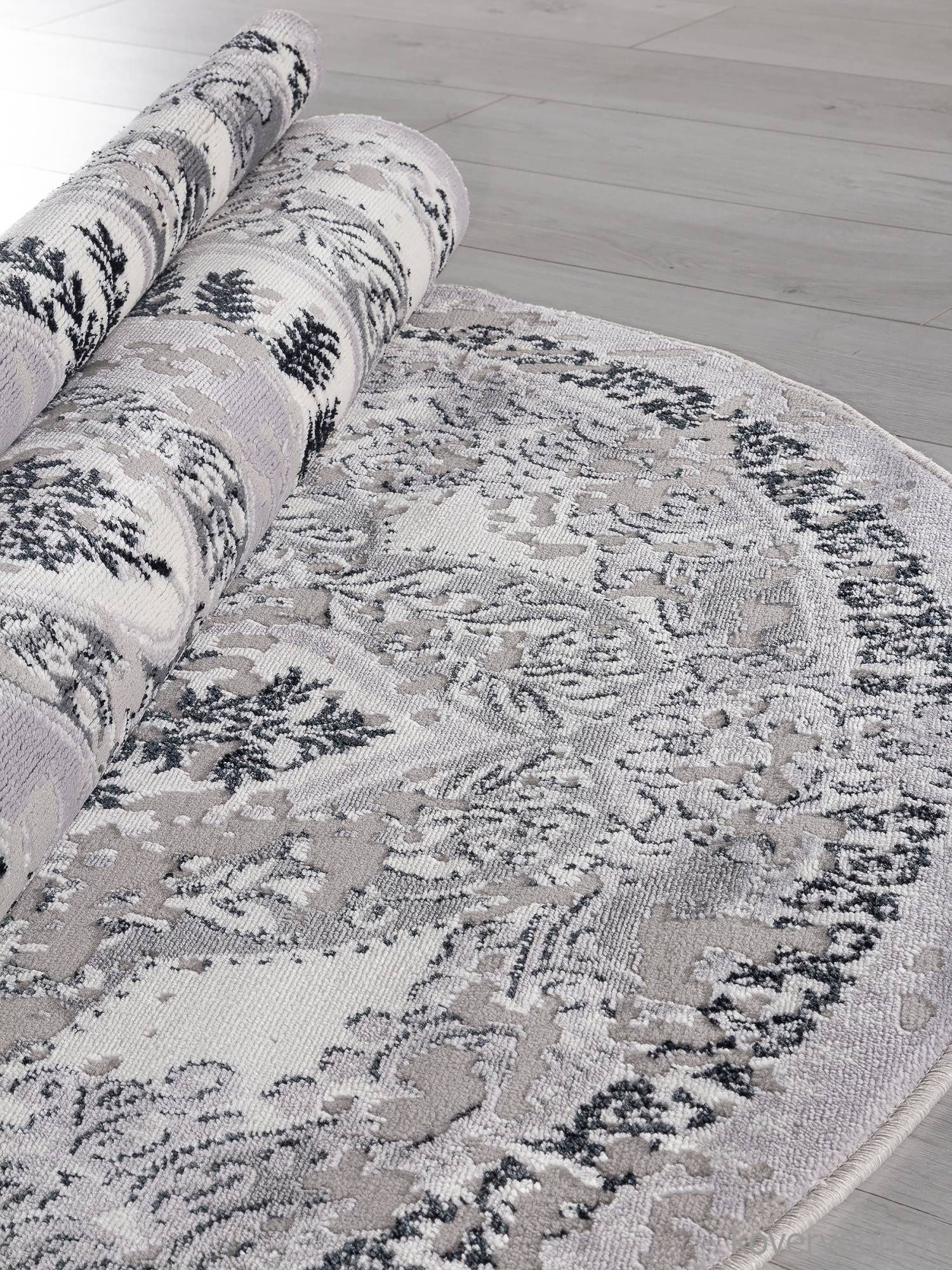 Ковер PALERMO-A F290 DARK GRAY Овал Ковер PALERMO-A F290 DARK GRAY Овал