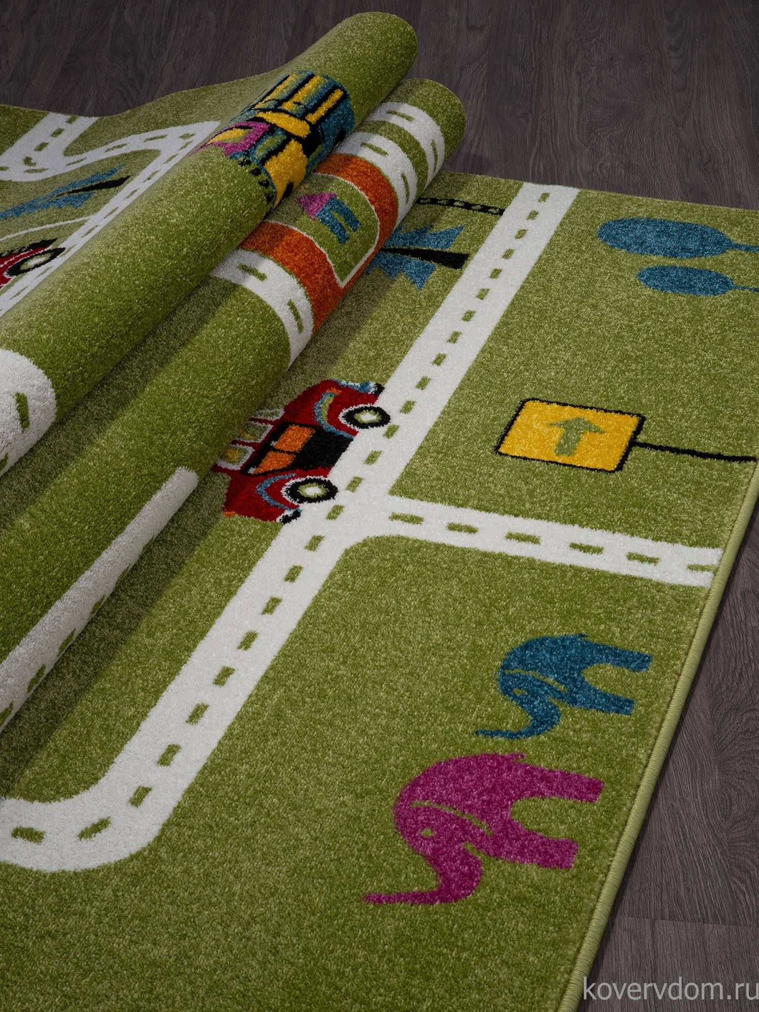 Ковер с дорогами ART KIDS LM03 GREEN