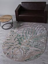 Прямоугольный ковер LIMAN F479 GRAY-GREEN Овал