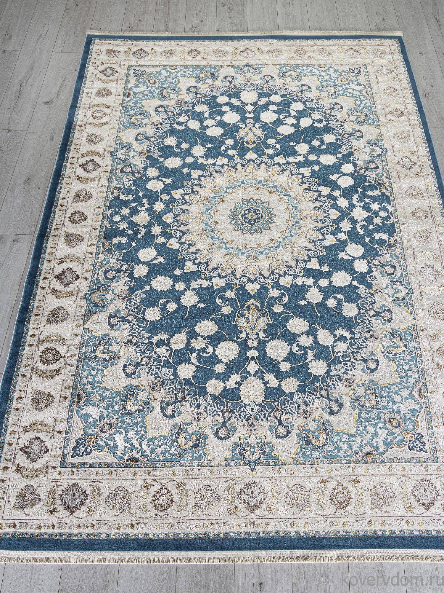 Ковер ZARINA A050B D.BLUE SHIRINK / CREAM