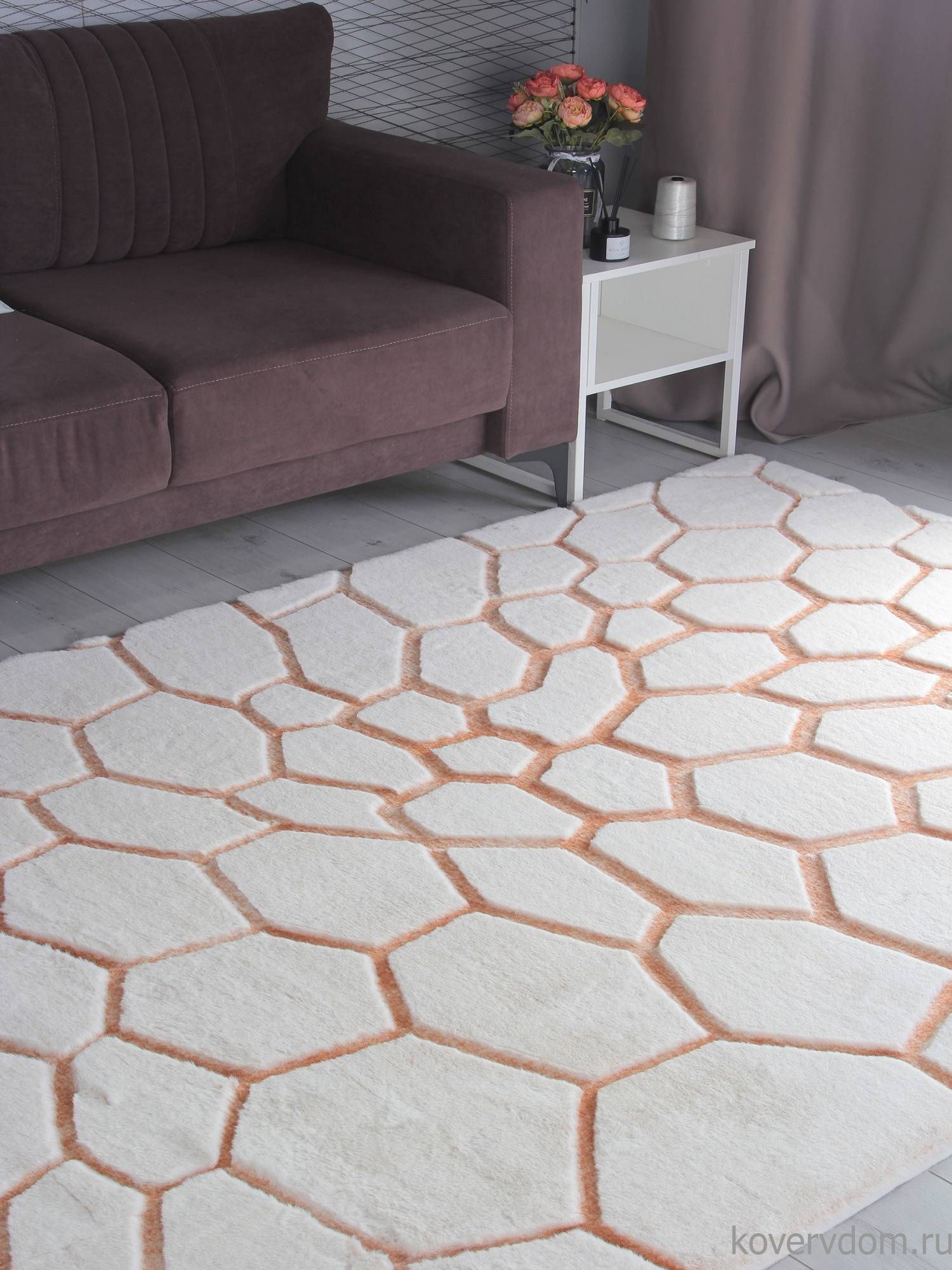 Ковер RABBIT CARVING PX4003 CREAM / TERRA