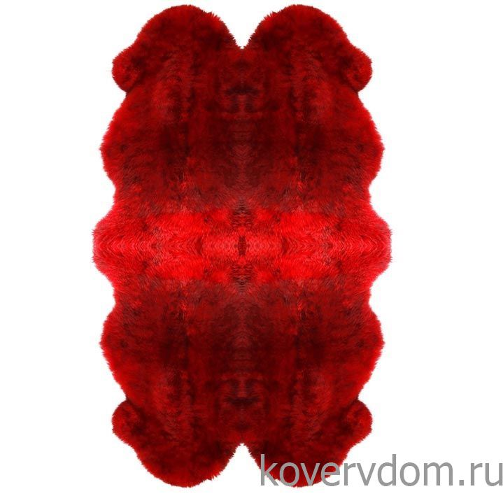 Овчина Новозеландская 4-х шкурная красно-черная